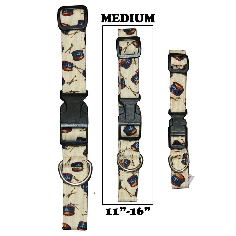 Medium Dog Collar: Drums